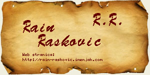Rain Rašković vizit kartica